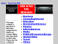 Web sites for research